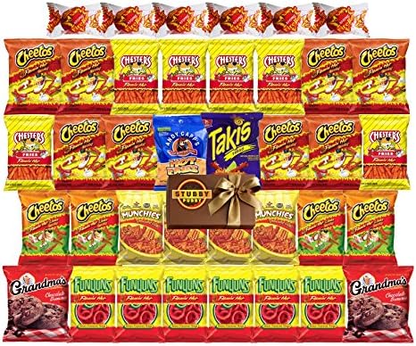 Lays Hot Cheetos Mix By Stubby Pubby | Snack Box Sampler Assortment Flamin' Hot Mix ( 40 Count)