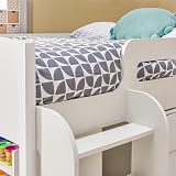 Home Treats Cabin Bed Mid Sleeper with Storage & Desk for Kids White view 8
