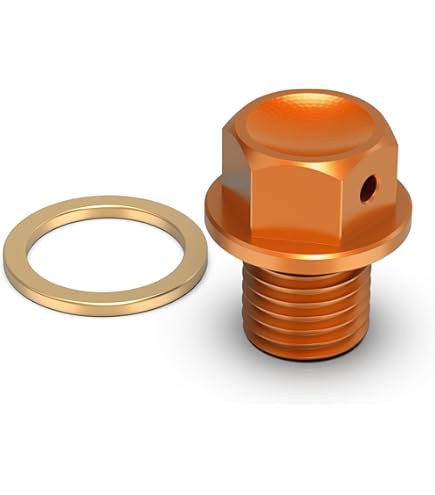 Magnetic Oil Drain Plug Bolt For KTM XCFW SXF EXCR 125 350 (M12x1.5x20) Orange E - Foto 4