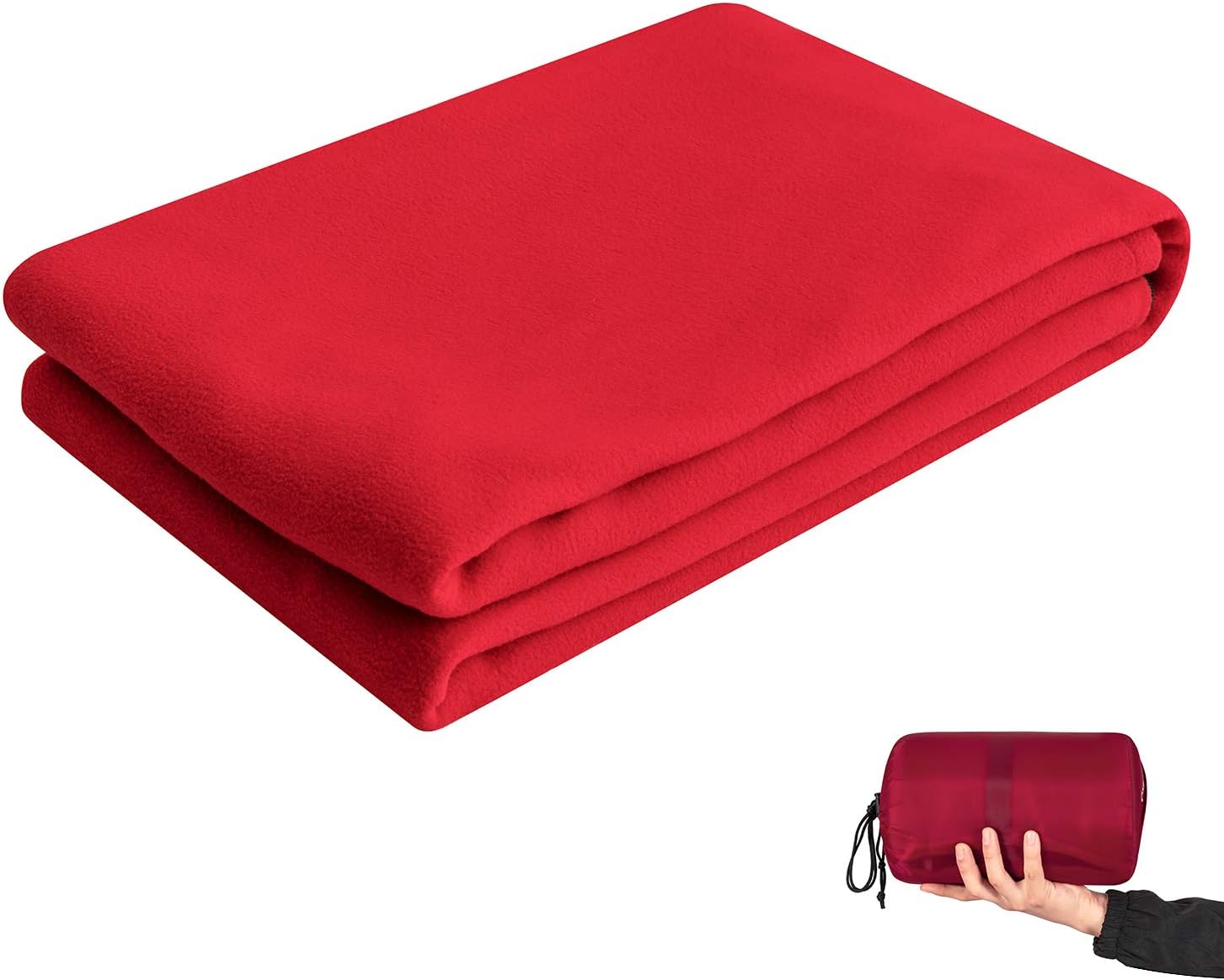 KingCamp Polar Fleece Sleeping Bag Liner 59℉/15℃ Warm or Cold Weather Zipper Camping Blankets for Adult Outdoor Hiking Travelling Backpacking: Home & Kitchen