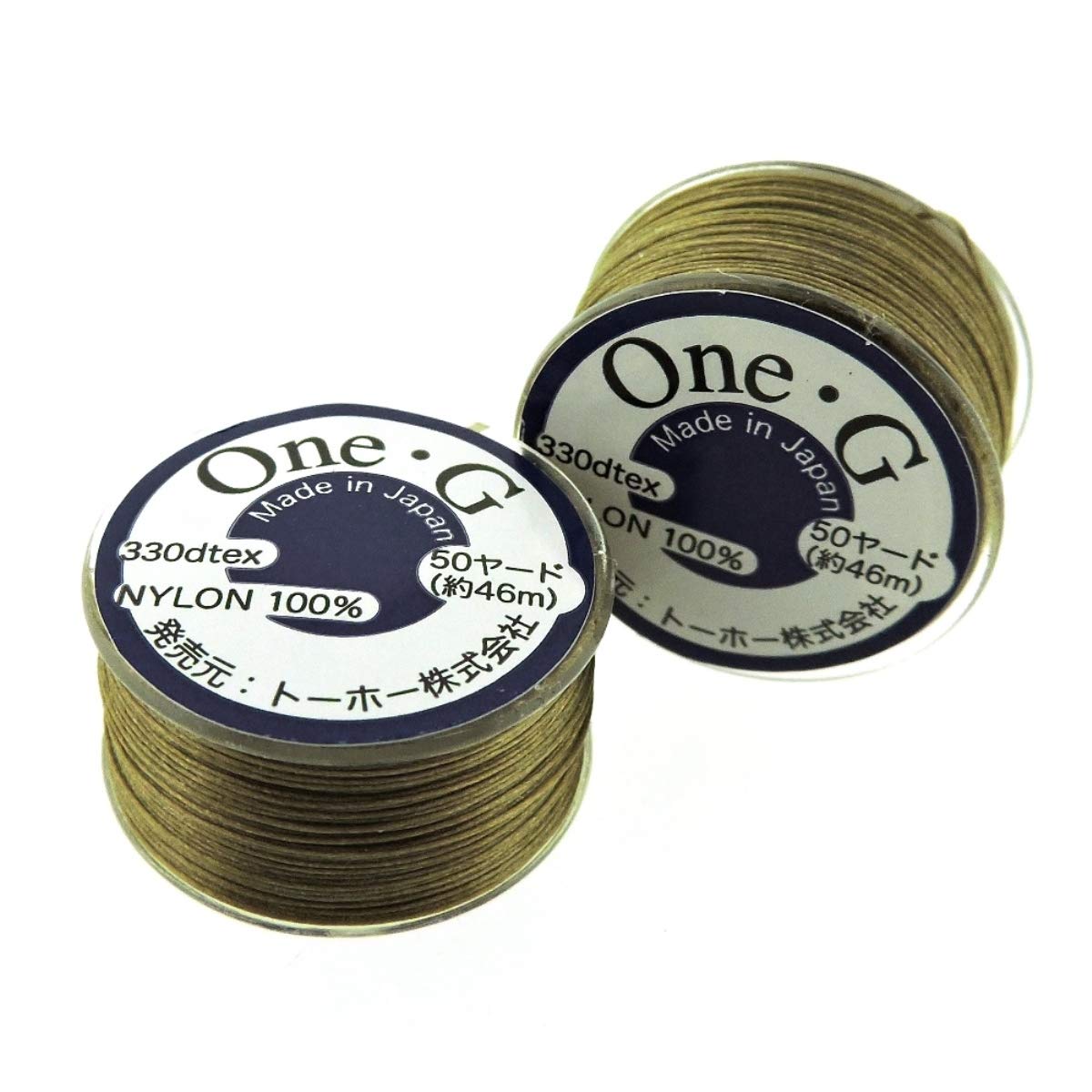 Toho OneG Beading Thread, 50 Yard Bobbin (Sand Ash)