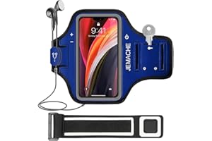 iPod Touch 5th / 6th Generation Armband, JEMACHE Gym Running/Exercise/Workout Sport Arm Band Case for iPod Touch 5/6 Generation with Card/Key Holder (Navy Blue)