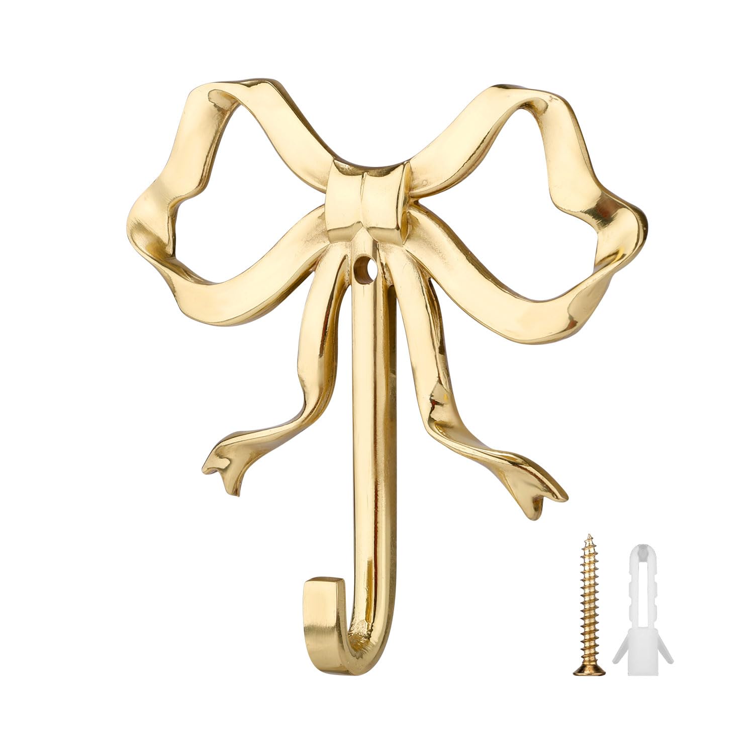 Wall Hook Vintage Brass Purse Hanger Holder Coat Rack for Hanging Coats Keys Hats Towels Bags Umbrella 6.7x6.6cm