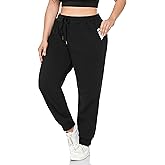 ZERDOCEAN Women's Plus Size Fleece Lined Sweatpants Relaxed Fit Workout Athletic Jogger Fleece Pants
