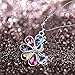 Pealrich Peacock Fashion Jewelry Peafowls Pendant Love Necklace With Swarovski Crystal, Mothers Day Gifts for Women/Girlfriend (Multicolor)