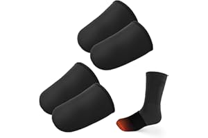2 Pairs Toe Warmers, Neoprene Thermal Toe Warmers Sleeves, Toe Topper Liner for Warming Feet, Hunting, Cycling, Running, Hiki