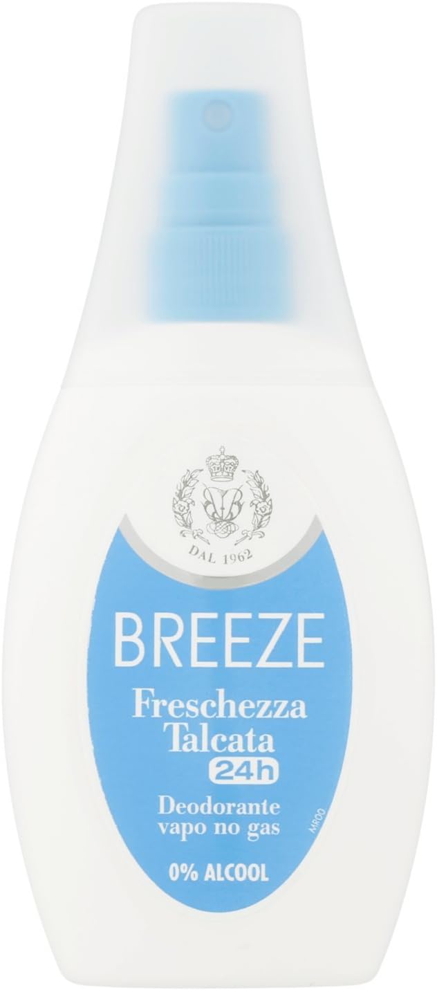 Breeze Spray Deodorant, Talc, 75 ml, Bianco, 75 ml (Pack of 1)