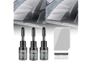 Coloday Car Windshield Crack Repair Fluid, 2024 Upgrade Windshield Crack Repair Fluid Window Automotive Windscreen Tool, Multifunctional Cracks Gone Glass Repair Fluid for Fixing Chips (Black*3)