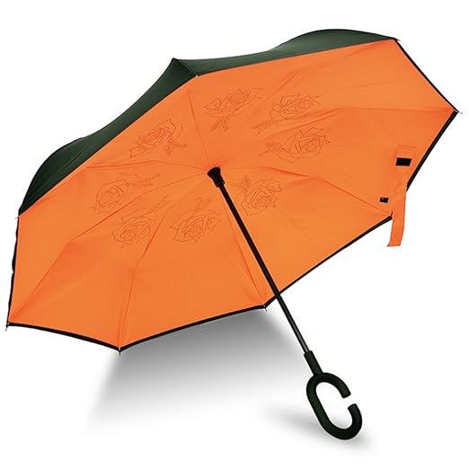 title=Ombrello con meccanismo di apertura riverso invertito utilissimo in caso di