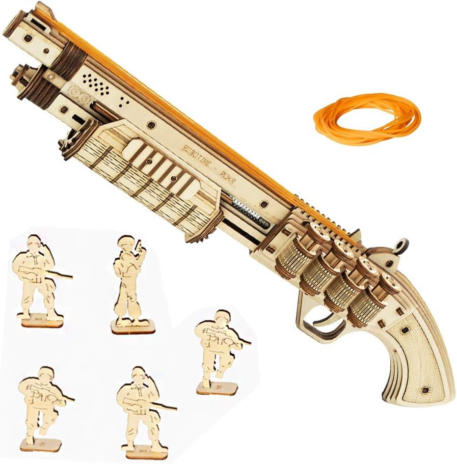 Toys & Hobbies Robotime 3D Wooden Puzzle Gun with Bullet Model Building