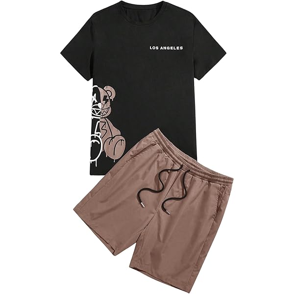 Men's Hooded Sweatshirt And Drawstring Waist Casual Sports Pants 2 Pieces Outfit