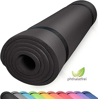 diMio Komfort-Gymnastikmatte Yogamatte in 185x60x1cm, 185x60x1.5cm, 185x90x1.5cm, 200x100x2 mit Tragegurt Phtalatfrei + SGS-geprüft