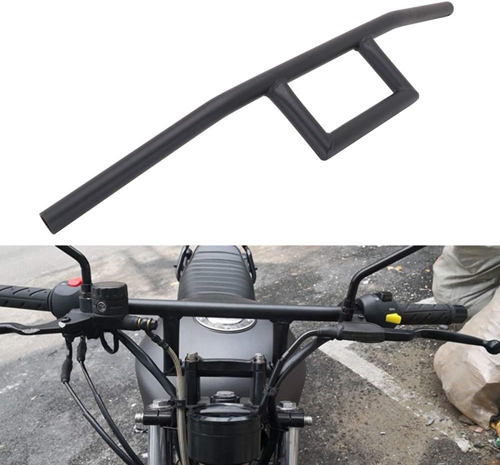 Motorcycle 7/8" 22mm Drag Bars Handlebars Pullback for Honda Yamaha Suzuki Kawasaki Triumph Cruisers Bobber Custom - Black