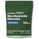 Quackiki Liposomal NAD Supplement with NAD Nicotinamide Riboside Resveratrol 900 MG, Boost NAD+ for Cellular Health, Anti-Aging, Energy, Focus - 80 Capsules-44