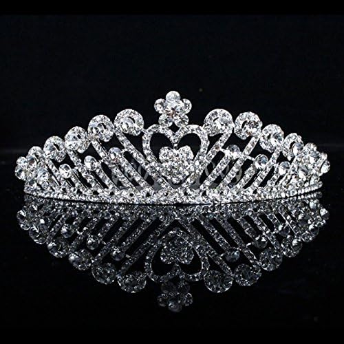 NIPOO Crystal Bridal Tiaras with Combs Princess Crown for Wedding Party Birthday