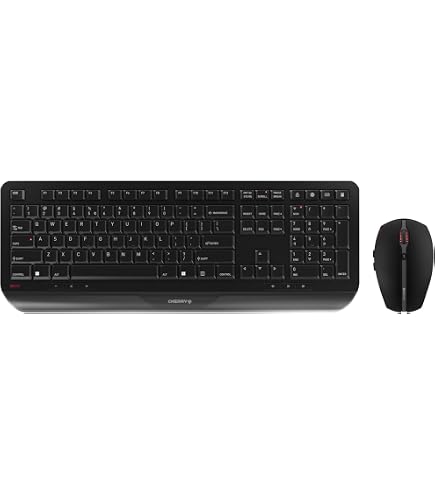 CHERRY DW 5100 - Ensemble Clavier Et Souris Sans Fil AZERTY Français - Noir