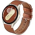 Sankel Leather Bands Compatible for Samsung Galaxy Watch 7 FE 6 5 4 Band 40mm 44mm, Watch 5 Pro Band 45mm/Watch 6 4 Classic Band 42mm 46mm 43mm 47mm/Active 2,20mm Soft Leather Wristband Strap