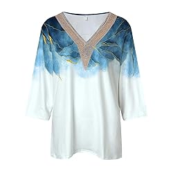 Cheifay Wowomens T Shirts 3/4 Sleeve Shirts for
