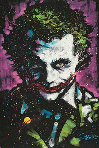 24"x36" Hd Canvas Print Home Decor Art Painting (No Frame), Joker, Batman, Steven Fishwick