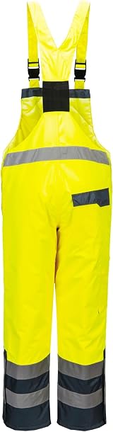 Portwest Unisex Yellow Work Overalls Size L 300D Polyester Stain Resistant PU view 2