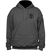 Dion Wear One Nation Under God Hoodie - Skull Emblem Graphic Sweatshirt for Men - Pullover Hooded Sweatshirt