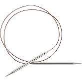 ChiaoGoo 40-Inch Red Lace Stainless Steel Circular Knitting Needles, 2/2.75mm