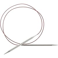 ChiaoGoo RED Lace Rundstricknadel 80 Cm, 2,75 Mm – 1 Stück, Edelstahl Mit Flexibler Nylonhülle, Perfekt Für Große Projekte Wie Decken & Schals