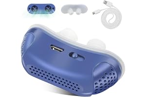EENET Anti Snoring Devices, Effective Snoring Prevention, Twin Turbine Electric Adjustable and Breathable, Adjustable Wind Speed, Snoring Solution for Men and Women, Suitable for All Nose Shapes. Blue - 07