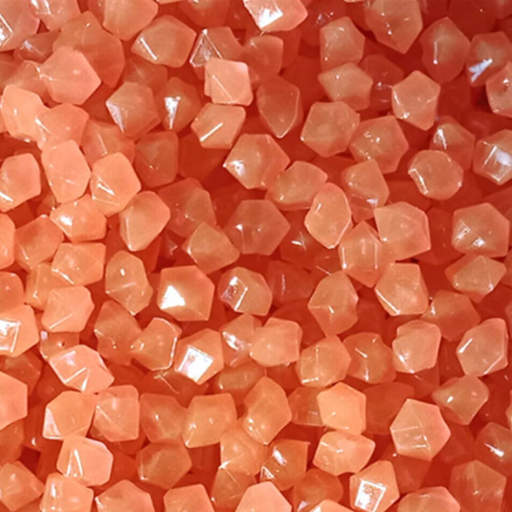 MOCNT 300Pcs Light Orange Glow in the Dark Pebbles Rock Luminous Cobblestones Glowing Pebbles Stones Garden Yard Decor Home Walkway Aquarium Fish Tank Decoration 14x11mm