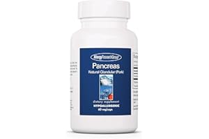 Allergy Research Group Pancreas Pork Supplement - Pancreas Natural Glandular, 425mg Pancreatic Enzymes, Digestive Enzymes Amylase, Protease - 60 Count