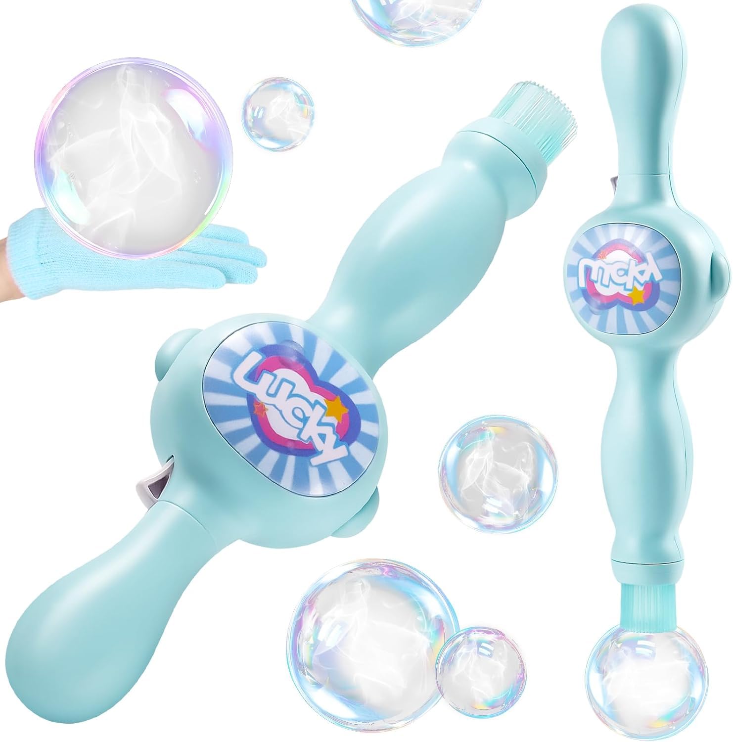 Smoke Bubble Machine, Easter Gifts for Kids, Fog Bubble Machine Elastic with Elastic Smoke Effect, Magic Bubble Wand Machine for Kids Outdoor, Summer Party Toy Gift.