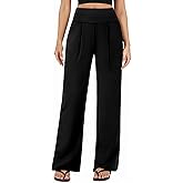 FireSwan Wide Leg Yoga Pants for Women Work Palazzo Pants with Pockets Casual Lounge Dress Trousers