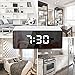 Mirror Alarm Clocks，Electronic led Alarm Clocks with Date Temperature Portable Smart Mirror Clock with USB Charger for Bedroom Office & Travel