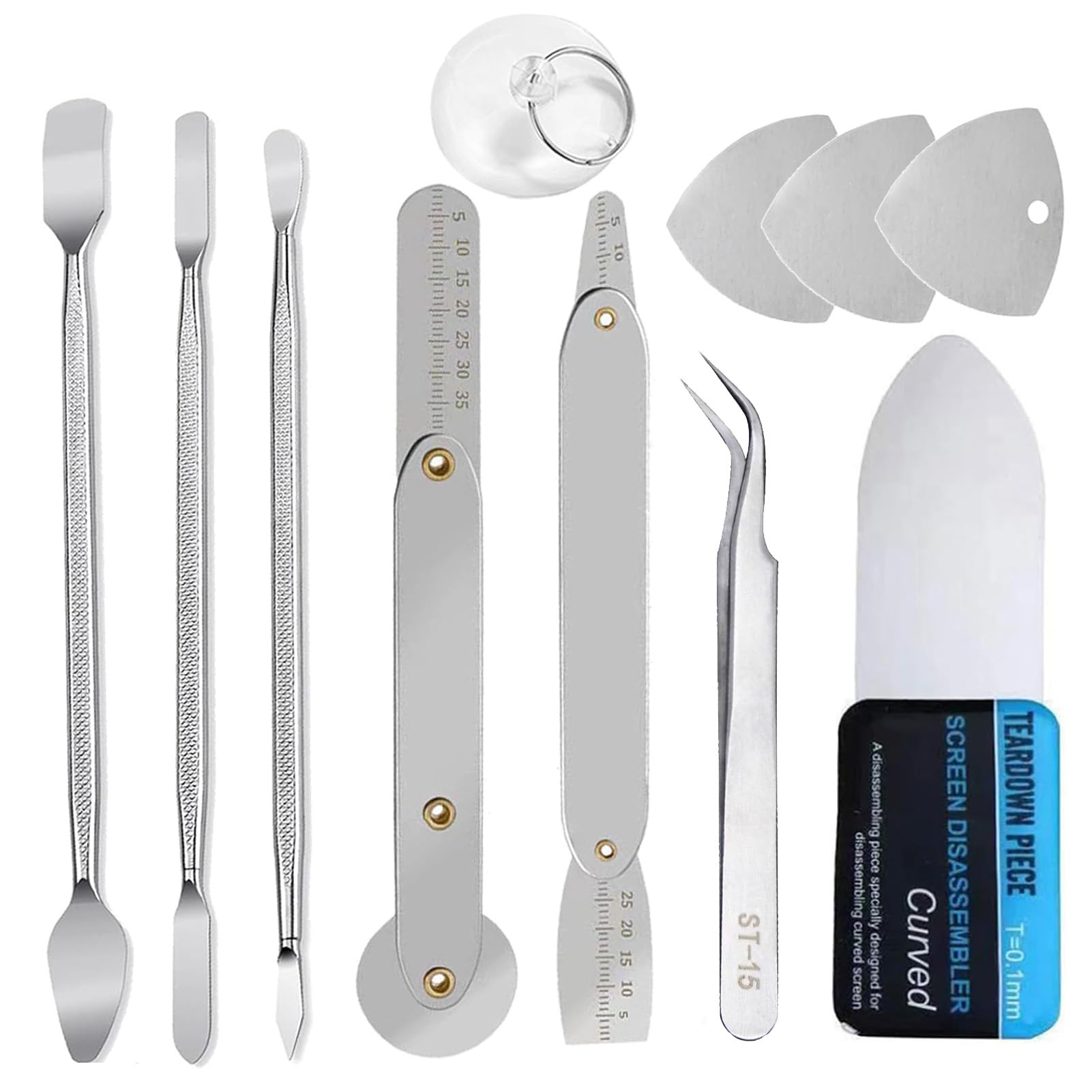 11 pcs Repair Tool kit Pry Tool Kit Opening Tool, Ultra-Thin Prying,Open Tool for iPhone, Laptop, iPad, MacBook, Tablet, Computer, Watch,Electronics Repair