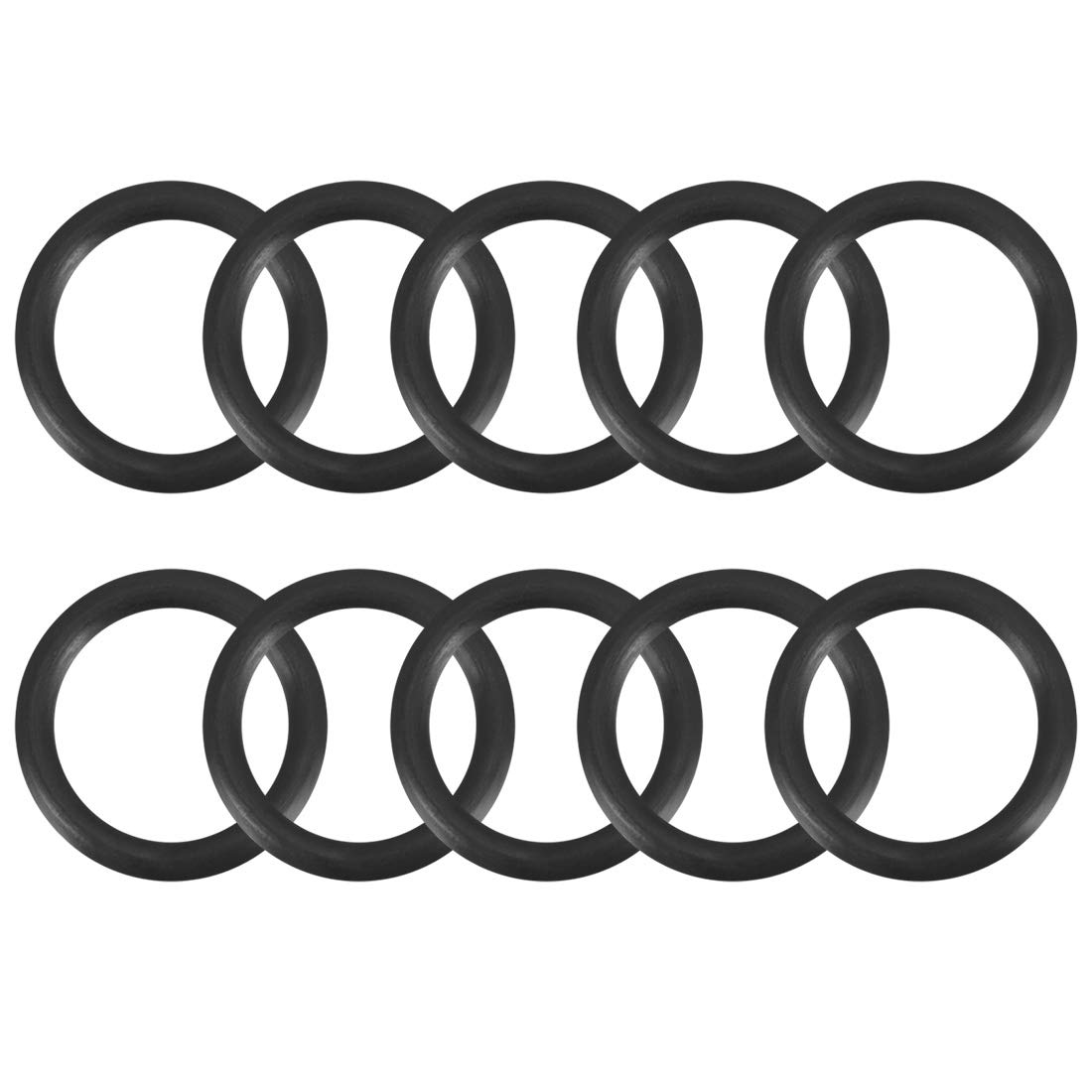 sourcing map Nitrile Rubber O-Rings 18mm OD 14mm ID 2mm Width, Metric Sealing Gasket, Pack of 10