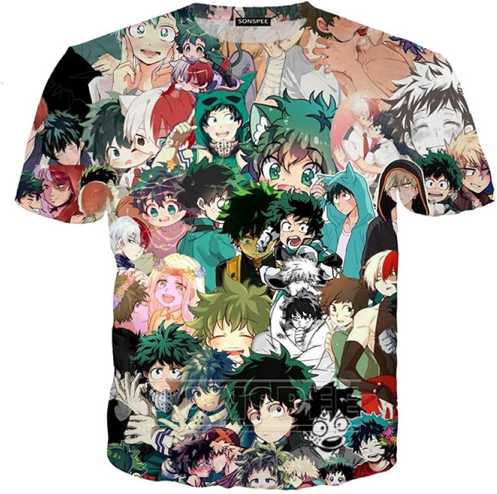My Hero Academia T Shirt New Women Tees Tops 3D Print Anime Men's T