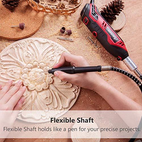 AVID POWER Rotary Tool with Flex Shaft 1.0 Amp Electric Rotary Tool, 6