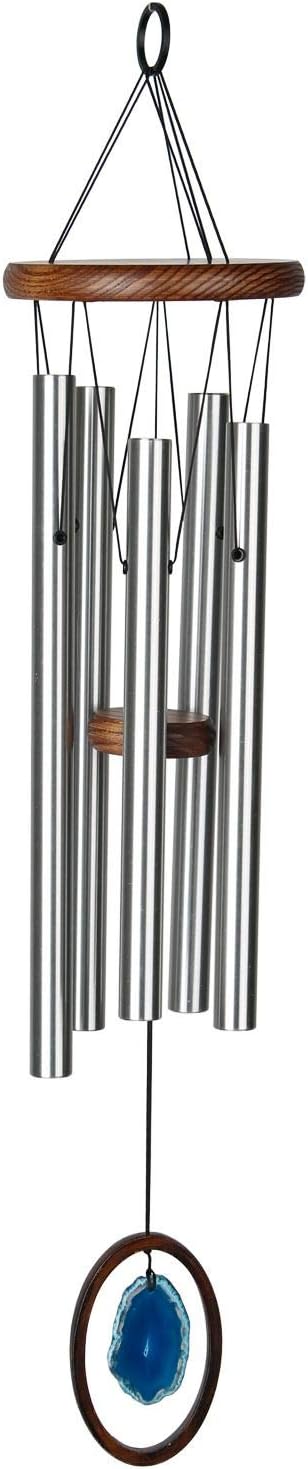 Woodstock Chimes WAGBLL The Original Guaranteed Musically Tuned Large Agate Wind Chime, Blue