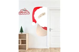 ROKEBLAU 32x16 inches Large Felt Board, Puzzle Christmas Santa Decoration Cork Board, 0.9cm Thick Bulletin Board with Adhesive Nano Tape, Removable Wall Decoration for Home, Living Room, Bedroom, Door - Red