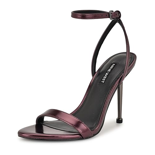Nine West Women's Reina Heeled Sandal, Wine 602, 9.5