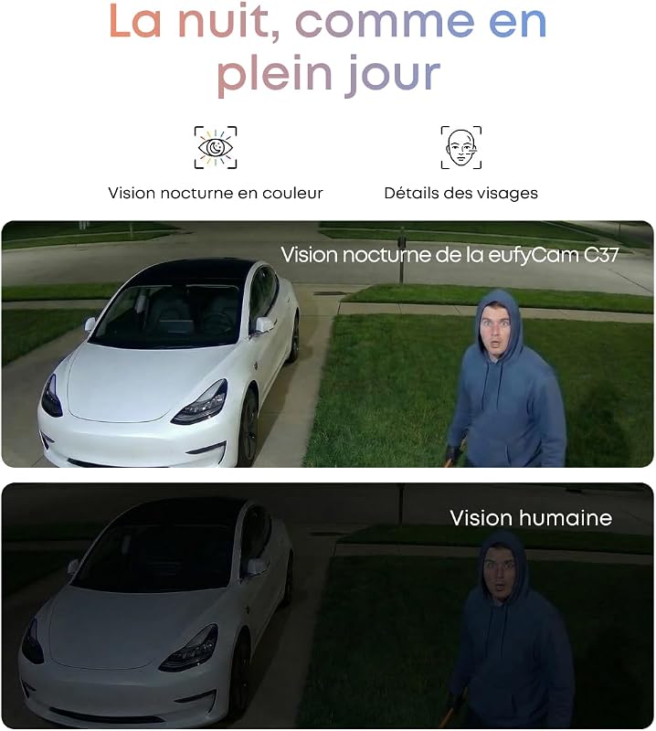 eufyCam C37 2K Caméra Surveillance WiFi extérieur sans Fil