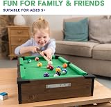 Power Play Pool Table Game 20 Inch Portable Wooden Tabletop view 2