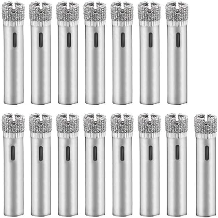 Yotino 15 Pieces Forets Diamantes 6 Mm Foret A Carrelage En Ceramique Pour Percer Diamants Marbres Et Verre Amazon Fr Bricolage