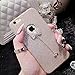 Iphone 6 cases,I-Fashion 3D Cute Bling Glitter Rubber Case with Sparkly Crystal Rhinestones bow knot pearls pendant Charms for iphone 6/6s Champagne Gold