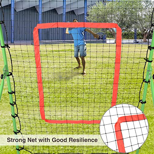 Stonehomy Pitch Back Baseball Softball Rebounder Net, Adjustable