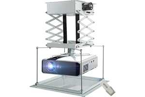 CGOLDENWALL Electric Projector Lift Ultra-Thin Hidden Motorizerd Projector Mount, 44lbs Capacity, Baseplate Customizable (Run