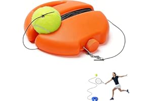 Tennis Trainer Rebound Ball, Solo Practice Training Equipment with Anti-Tangle Elastic String, Portable Self Training Gear in