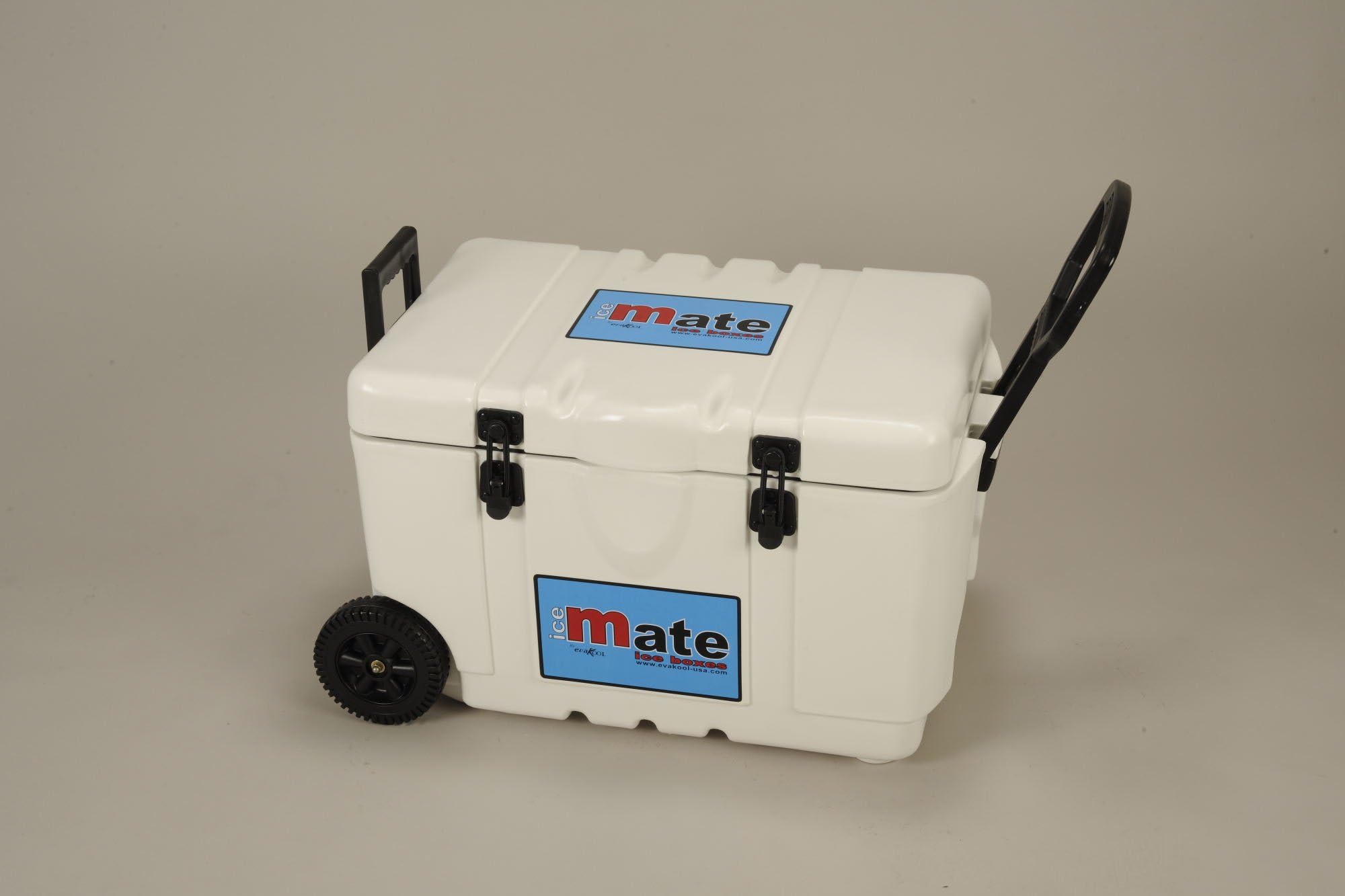 Evakool ICEmate Superior Insulation Polyethylene Ice Box Cooler Chest w/ Wheels and Removable Basket (26-78 Liters) (50 ltr.)