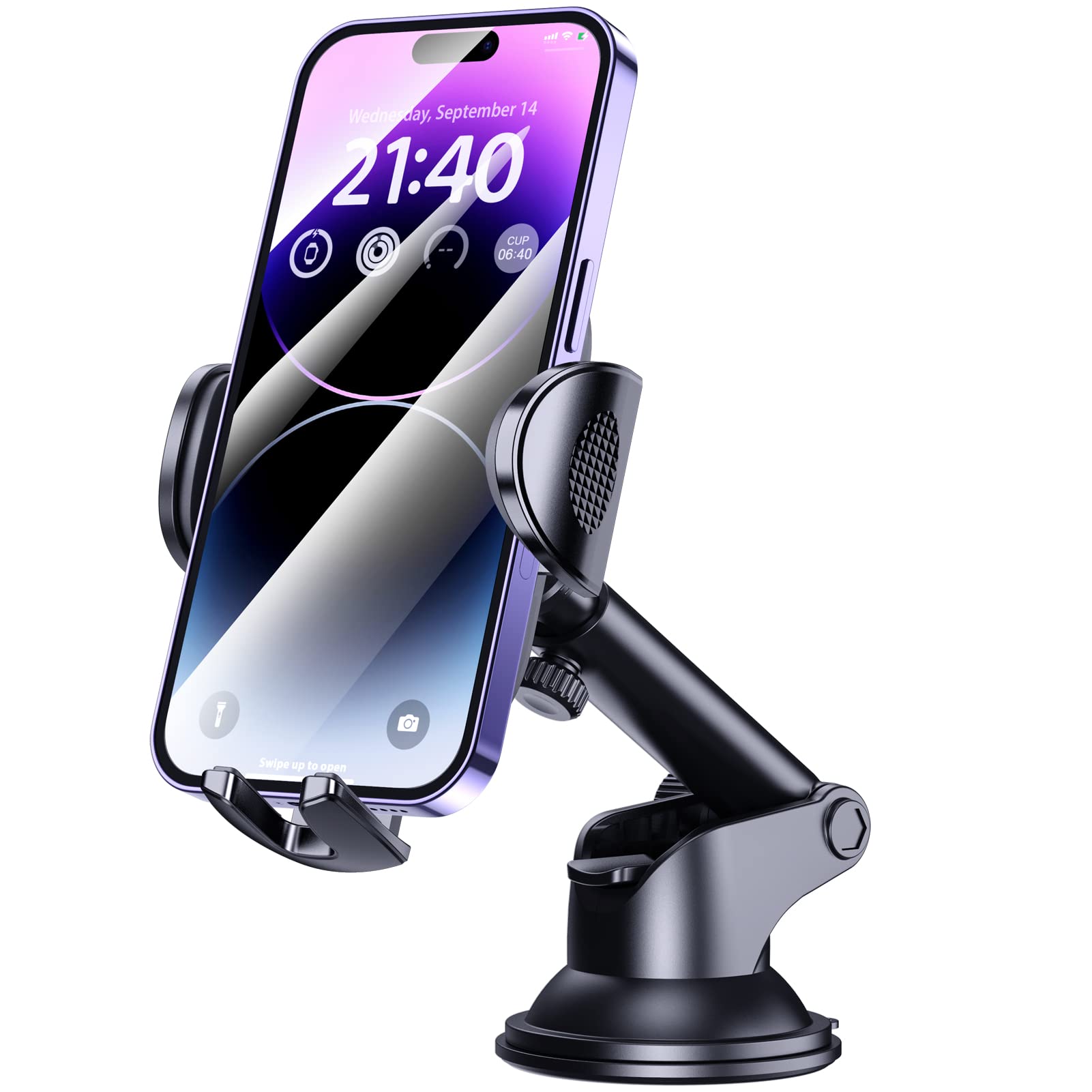 ORIbox Phone Mount for Car,Car Phone Holder Mount with Strong Suction Cup Dashboard Windshield Phone Mount Compatible with iPhone 14 13 12 11 Pro Max, Galaxy Note 20 S20 S10 and More