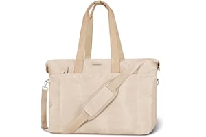 ETRONIK Laptop Tote Bag for Women, Tote Bag for Women with Laptop Compartment, Large Tote Bag Purse with Storage Bag, The Tote Bag Shoulder Bag for Work Gym Overnights Weekend Trips, Khaki